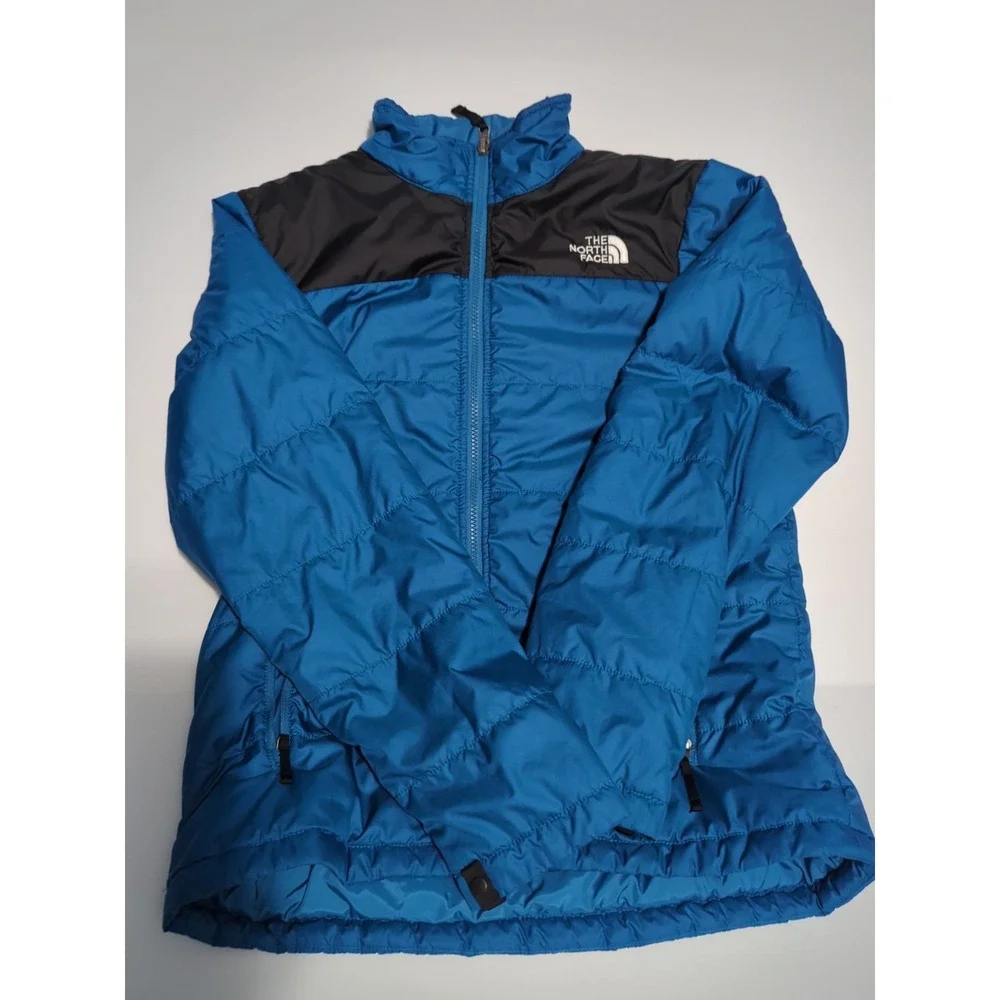 The North Face Puffer Jacket Mens S gorpcore blue lightweight spring blue hiking
